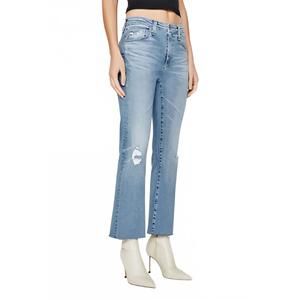 NEW AG JEANS farrah distressed boot crop jeans in blue
